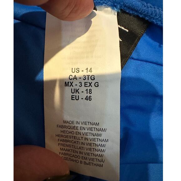 La Blanca Women's Island Goddess Shirred Bikini Bottom Blues Size 14 NWT - Picture 5 of 8